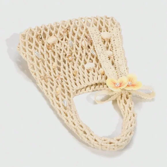 Multicolor Casual Women's Personalized Ocean Woven Large Beach Handbag - Picture 6 of 9